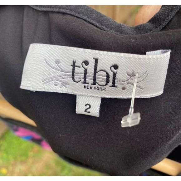 Tibi Women's Size 2 Multicolor Abstract Silk Shift Dress Sleeveless - Picture 3 of 4